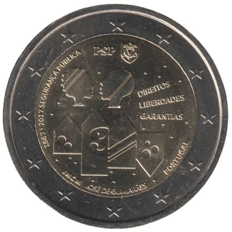 PORTUGAL - 2 euros commémorative - 150 ans de sécurité publique - 2017