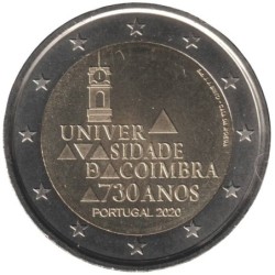 PORTUGAL - 2 euros commémorative - 730 ans de l'université de Coimbra - 2020