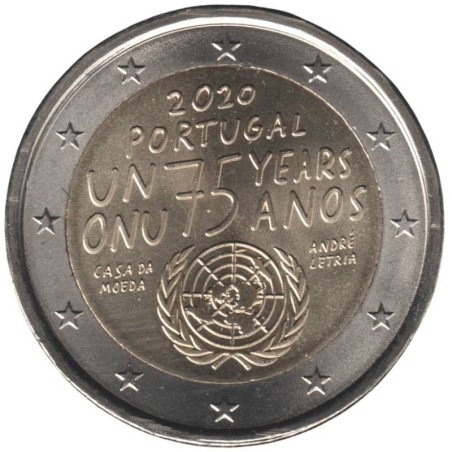 PORTUGAL - 2 euros commémorative - 75 ans des Nations Unies - 2020 PORTUGAL - 2 euros commémorative - 75 ans des Nations Unies - 2020