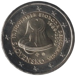 SLOVAQUIE - 2 euros commémorative - 20 ans Jour de la Liberté et Démocratie - 2009