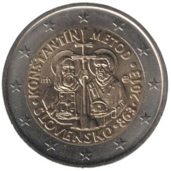 SLOVAQUIE - 2 euros commémorative - Mission de Cyrille et Méthode - 2013