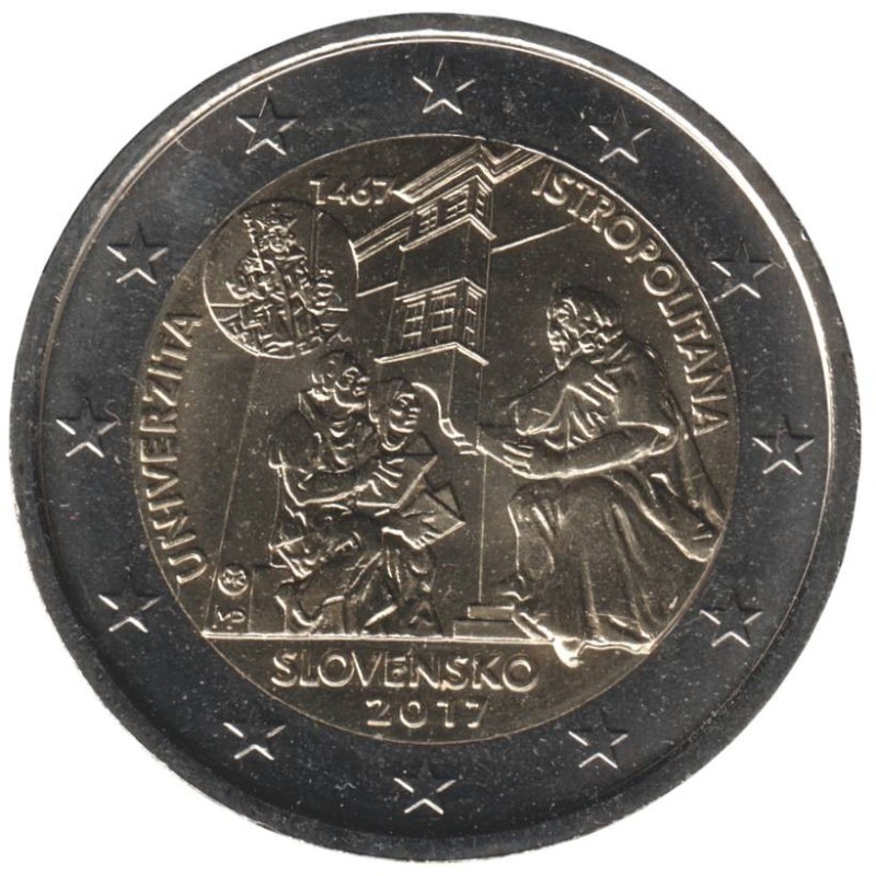 SLOVAQUIE - 2 euros commémorative - Académie istropolitaine - 2017 SLOVAQUIE - 2 euros commémorative - Académie istropolitaine - 2017