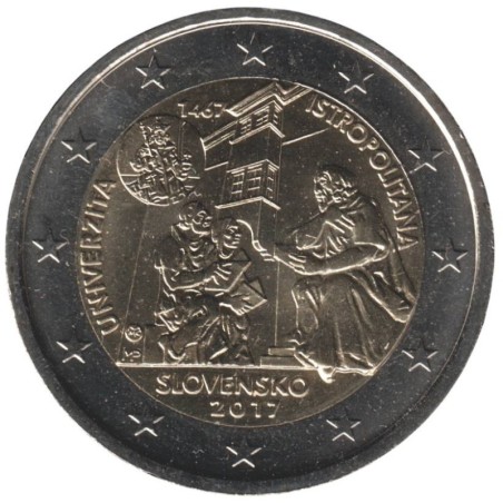 SLOVAQUIE - 2 euros commémorative - Académie istropolitaine - 2017 SLOVAQUIE - 2 euros commémorative - Académie istropolitaine - 2017