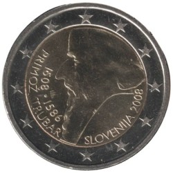 SLOVENIE - 2 euros commémorative - Primo Trubar - 2008