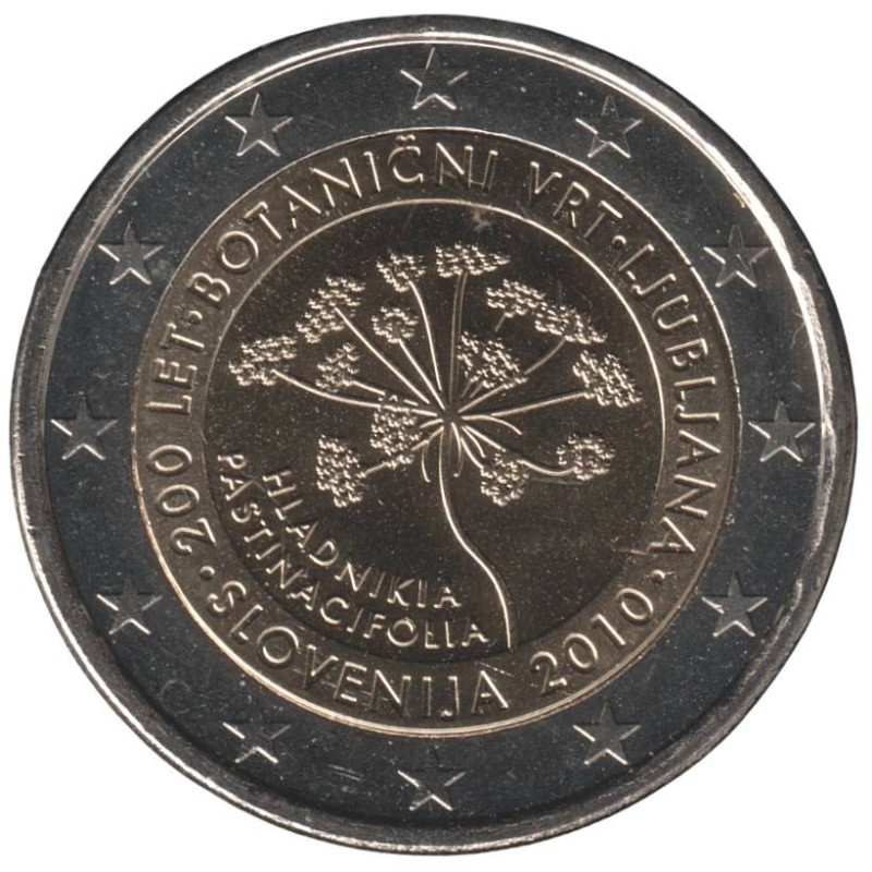 SLOVENIE - 2 euros commémorative - Jardin botanique de Ljubljana - 2010