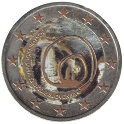SLOVENIE - 2 euros commémorative colorisée - Grotte de Postojna - 2013