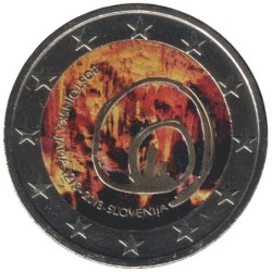 SLOVENIE - 2 euros commémorative colorisée - Grotte de Postojna - 2013