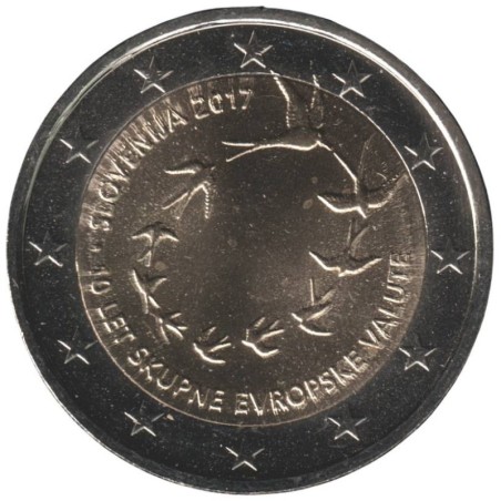 SLOVENIE - 2 euros commémorative - 10 ans de lEuro en Slovénie - 2017 SLOVENIE - 2 euros commémorative - 10 ans de lEuro en Slovénie - 2017