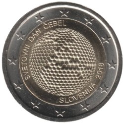 SLOVENIE - 2 euros commémorative - Journée mondiale des abeilles - 2018