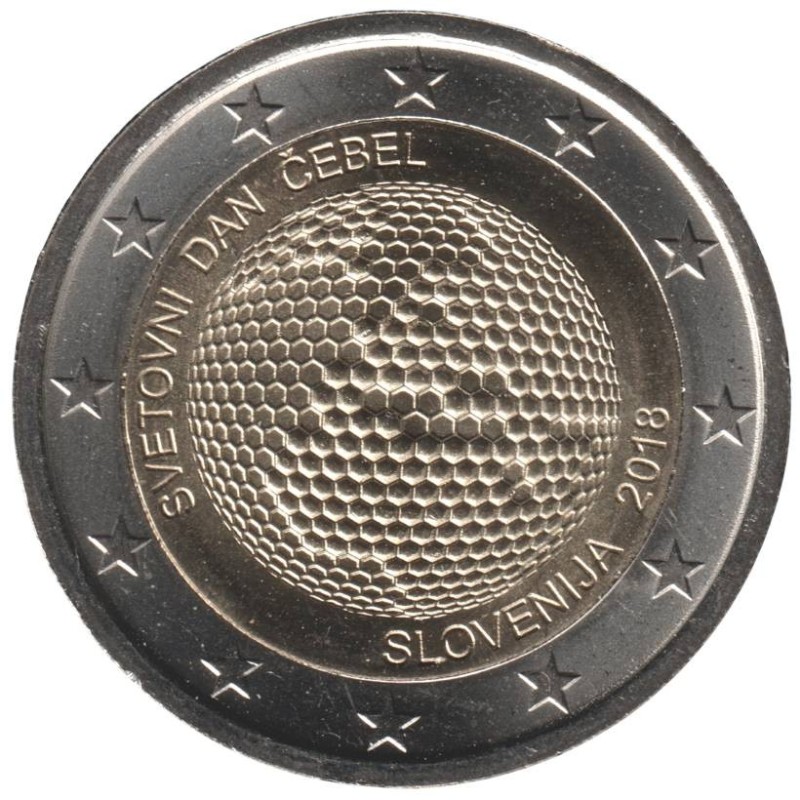 SLOVENIE - 2 euros commémorative - Journée mondiale des abeilles - 2018 SLOVENIE - 2 euros commémorative - Journée mondiale des abeilles - 2018