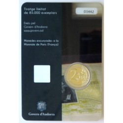 ANDORRE - Coincard 2 euros commémorative - 100 ans de l'hymne de l'Andorre - 2017