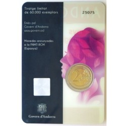 ANDORRE - Coincard 2 euros commémorative - 50 ans de Suffrage universel féminin - 2020