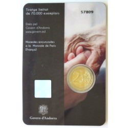 ANDORRE - Coincard 2 euros commémorative - Pandémie de COVID-19 - 2021