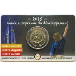 BELGIQUE - Coincard 2 euros commémo. - Année européenne du développement - 2015