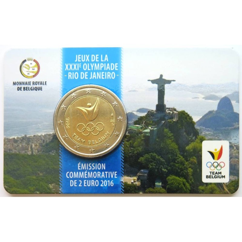 BELGIQUE - Coincard 2 euros commémorative - Jeux Olympiques d'été à Rio - 2016