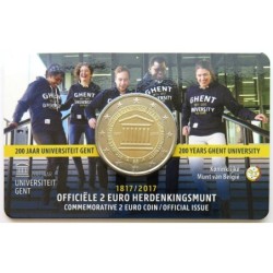 BELGIQUE - Coincard 2 euros commémorative - 200 ans Université de Gand - 2017