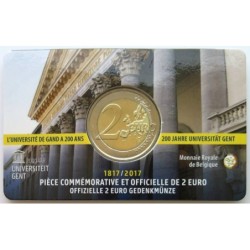 BELGIQUE - Coincard 2 euros commémorative - 200 ans Université de Gand - 2017