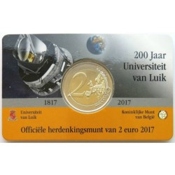BELGIQUE - Coincard 2 euros commémorative - 200 ans Université de Liège - 2017