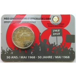 BELGIQUE - Coincard 2 euros commémorative - 50 ans de la révolte de mai 1968 - 2018 - F