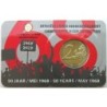 BELGIQUE - Coincard 2 euros commémorative - 50 ans de la révolte de mai 1968 - 2018 - F