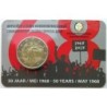 BELGIQUE - Coincard 2 euros commémorative - 50 ans de la révolte de mai 1968 - 2018 - N