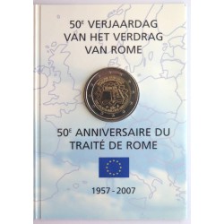 BELGIQUE - Blister 2 euros commémorative - Traité de Rome - 2007