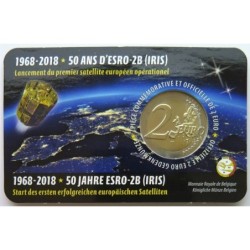 BELGIQUE - Coincard 2 euros commémorative - 50 ans Satellite ESRO 2B - IRIS - 2018 - N