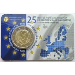 BELGIQUE - Coincard 2 euros commémo. - 25 ans de l'Institut Monétaire Européen - 2019 - F