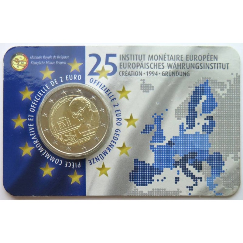 BELGIQUE - Coincard 2 euros commémo. - 25 ans de l'Institut Monétaire Européen - 2019 - F