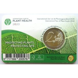 BELGIQUE - Coincard 2 euros commémo. - Année de la santé des plantes - 2020 - F