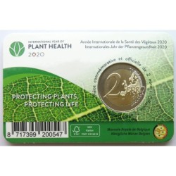 BELGIQUE - Coincard 2 euros commémo. - Année de la santé des plantes - 2020 - N