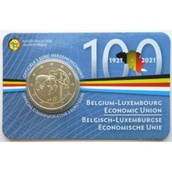 BELGIQUE - Coincard 2 euros commémo. - Union Économique belgo-luxembourgeoise - 2021 - N