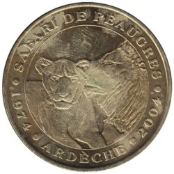 07-0012 - Safari Peaugres - lionne et le lion - 2004