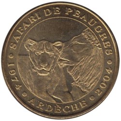 07-0012 - Safari Peaugres - lionne et le lion - 2004