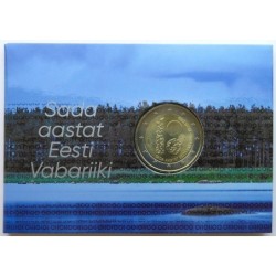 ESTONIE - Coincard 2 euros commémorative - 10 ans de la République d'Estonie - 2018