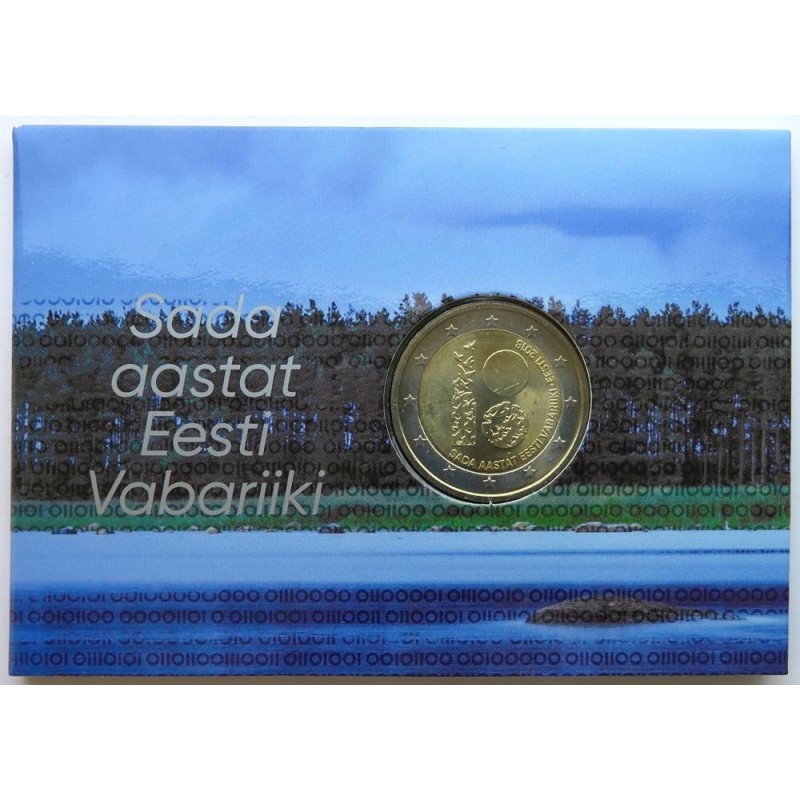 ESTONIE - Coincard 2 euros commémorative - 10 ans de la République d'Estonie - 2018