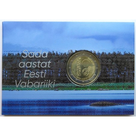 ESTONIE - Coincard 2 euros commémorative - 10 ans de la République d'Estonie - 2018 ESTONIE - Coincard 2 euros commémorative - 10 ans de la République d'Estonie - 2018
