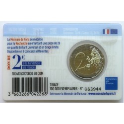 FRANCE - Coincard 2 euros commémorative - Recherche Médicale - Union - 2020