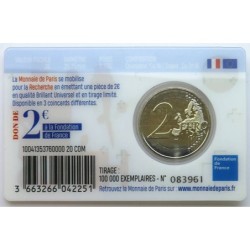 FRANCE - Coincard 2 euros commémorative - Recherche Médicale - Héros - 2020