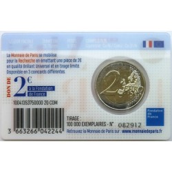 FRANCE - Coincard 2 euros commémorative - Recherche Médicale - Merci - 2020