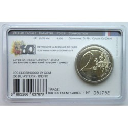 FRANCE - Coincard 2 euros commémorative - 60 ans d'Astérix - Astérix & Idéfix - 2019