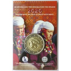 GRECE - Coincard 2 euros commémorative - 100 ans de l'unification de la Thrace avec la Grèce - 2020