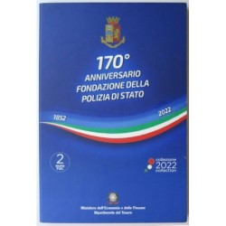 ITALIE - Coincard 2 euros commémorative - 170 ans de la création de la Police Italienne - 2022