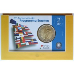 ITALIE - Coincard 2 euros commémorative - 35 ans du programme Erasmus - 2022