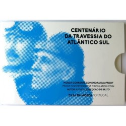 PORTUGAL - Coincard 2 euros commémorative - 100 ans traversée de l'Atlantique Sud en Avion - 2022