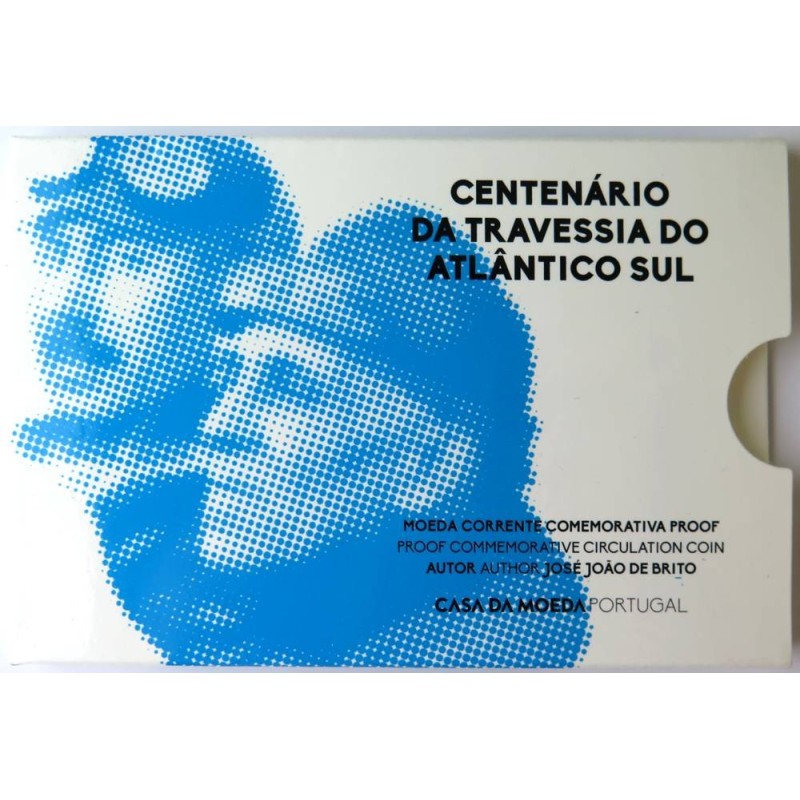 PORTUGAL - Coincard 2 euros commémorative - 100 ans traversée de l'Atlantique Sud en Avion - 2022