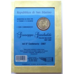 SAINT MARIN - Coincard - 2 euros commémorative - Giuseppe Garibaldi - 2007