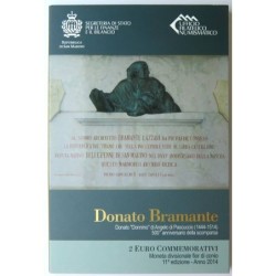 SAINT MARIN - Coincard - 2 euros commémorative - Bramante Lazzari - 2014