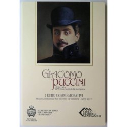 SAINT MARIN - Coincard - 2 euros commémorative - Giacomo Puccini - 2014