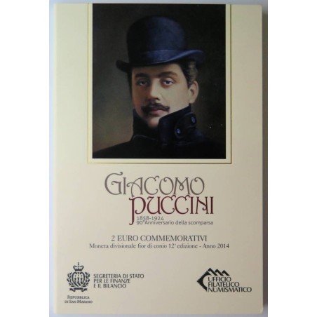 SAINT MARIN - Coincard - 2 euros commémorative - Giacomo Puccini - 2014 SAINT MARIN - Coincard - 2 euros commémorative - Giacomo Puccini - 2014